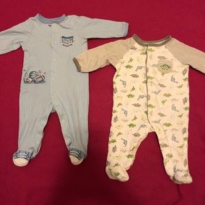 Little Me Sleepers Size Six Months